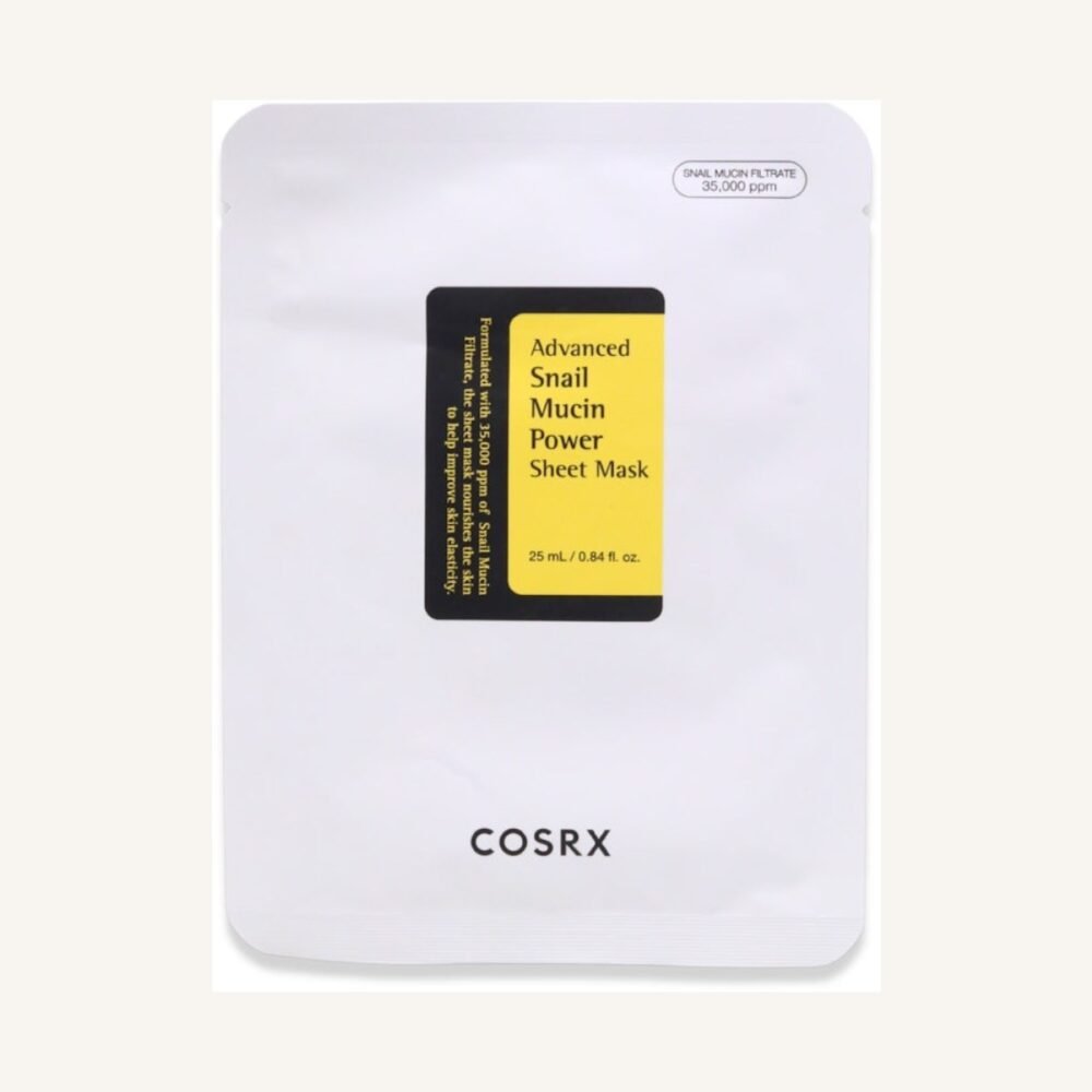 COSRX - Advanced Snail Mucin Power Sheet Mask, 25ml - HARUNARU standardized image COSRX - Advanced Snail Mucin Power Sheet Mask, 25ml